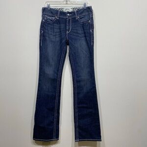 Ariat Real Womens Lakeshore Low Rise Bootcut Jeans Blue Western Cowgirl Size 30L
